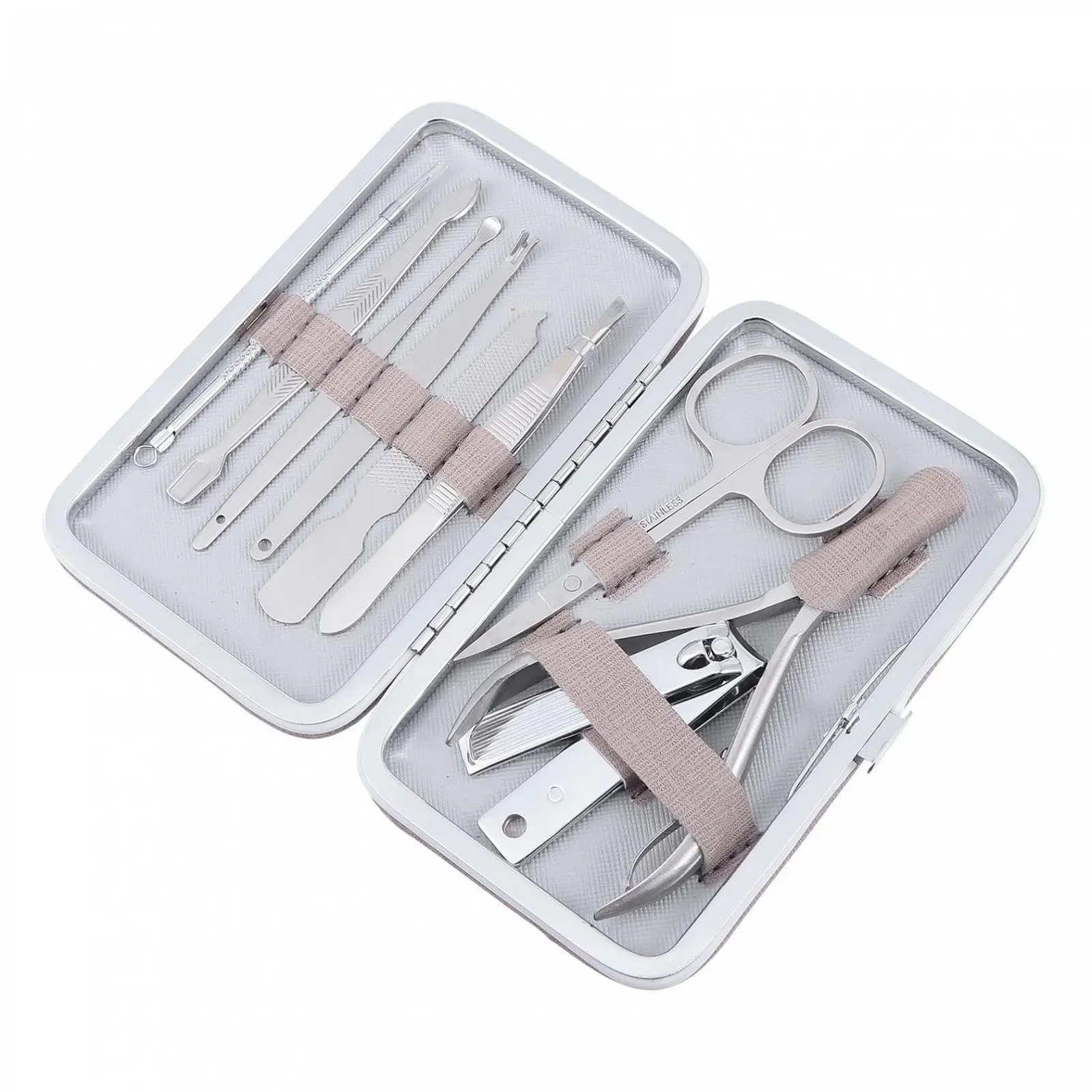 Набор кусачек для ногтей WRITWAA 9 шт. с кусачками и триммером для ногтей на руках и ногах, портативный для дома и путешествий, фото №1