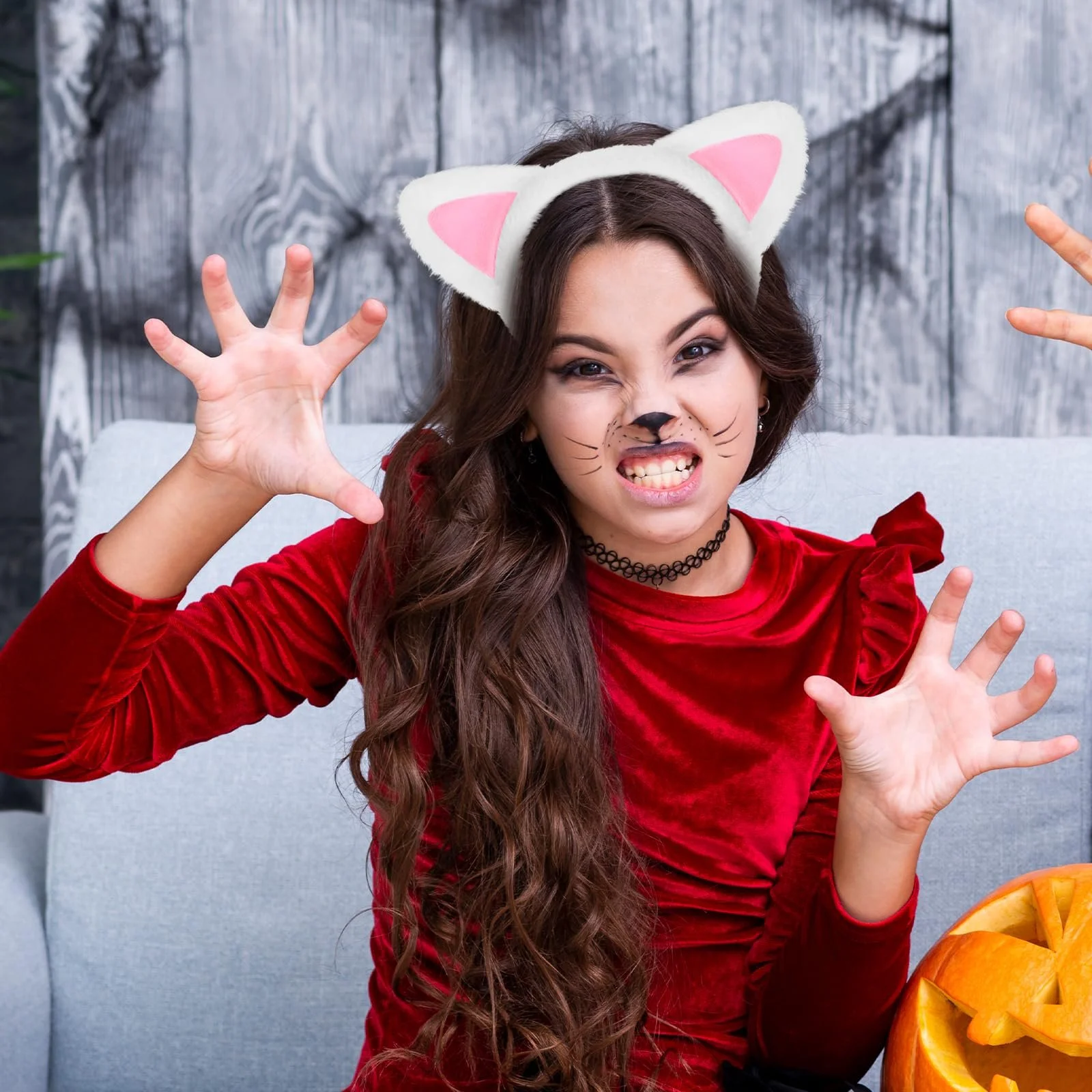 Набір обручів на голову з котячими вушками (2 шт.), фото №5 Набір обручів на голову з котячими вушками (2 шт.), фото №5