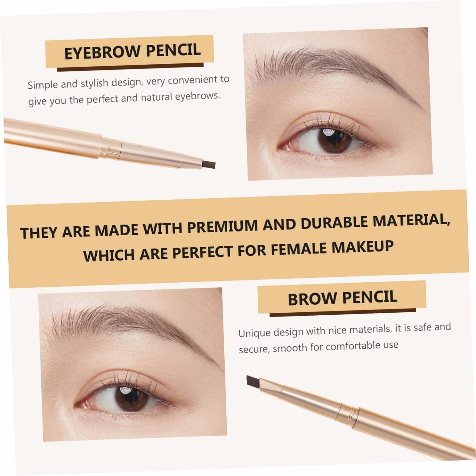 Олівець DOITOOL 3St двосторонній для брів стійкий темно-коричневий, фото №2