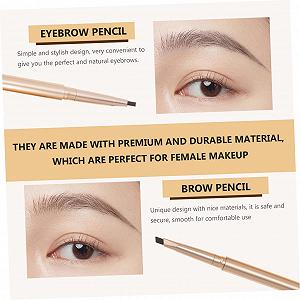 Олівець DOITOOL 3St двосторонній для брів стійкий темно-коричневий synthetic.ua - Фото 1