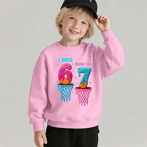 Світшот для дівчинки з довгими рукавами та круглим вирізом з графічним принтом synthetic.ua - Фото 1