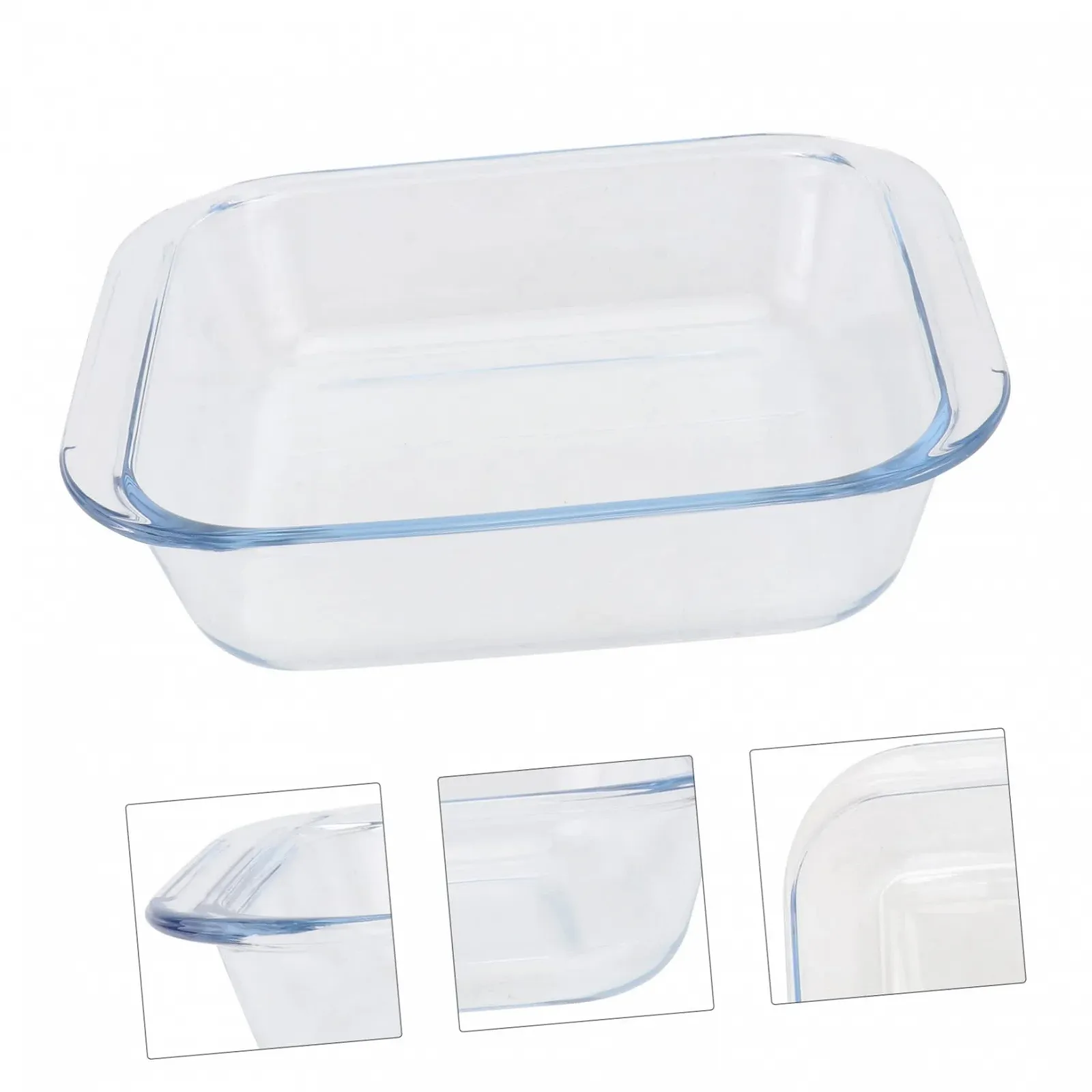 Таця для подачі Gatuida термостійка скляна 1 шт для мікрохвильової печі та духовки боросилікатне скло, фото №8