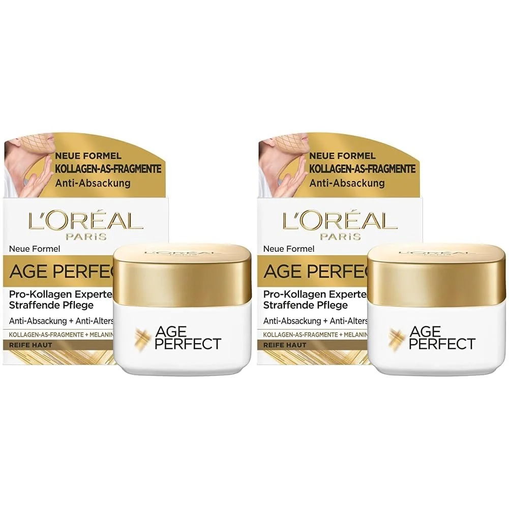 Денний крем L'Oréal Paris Age Perfect Pro Collagen Expert зміцнювальний 50 мл (2 шт. в упаковці), фото №1