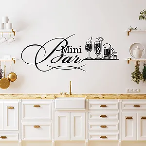 Наклейка на стіну GRAZDesign Kitchen Mini Bar with Glasses 79 x 30 см 070 Black - Фото 1