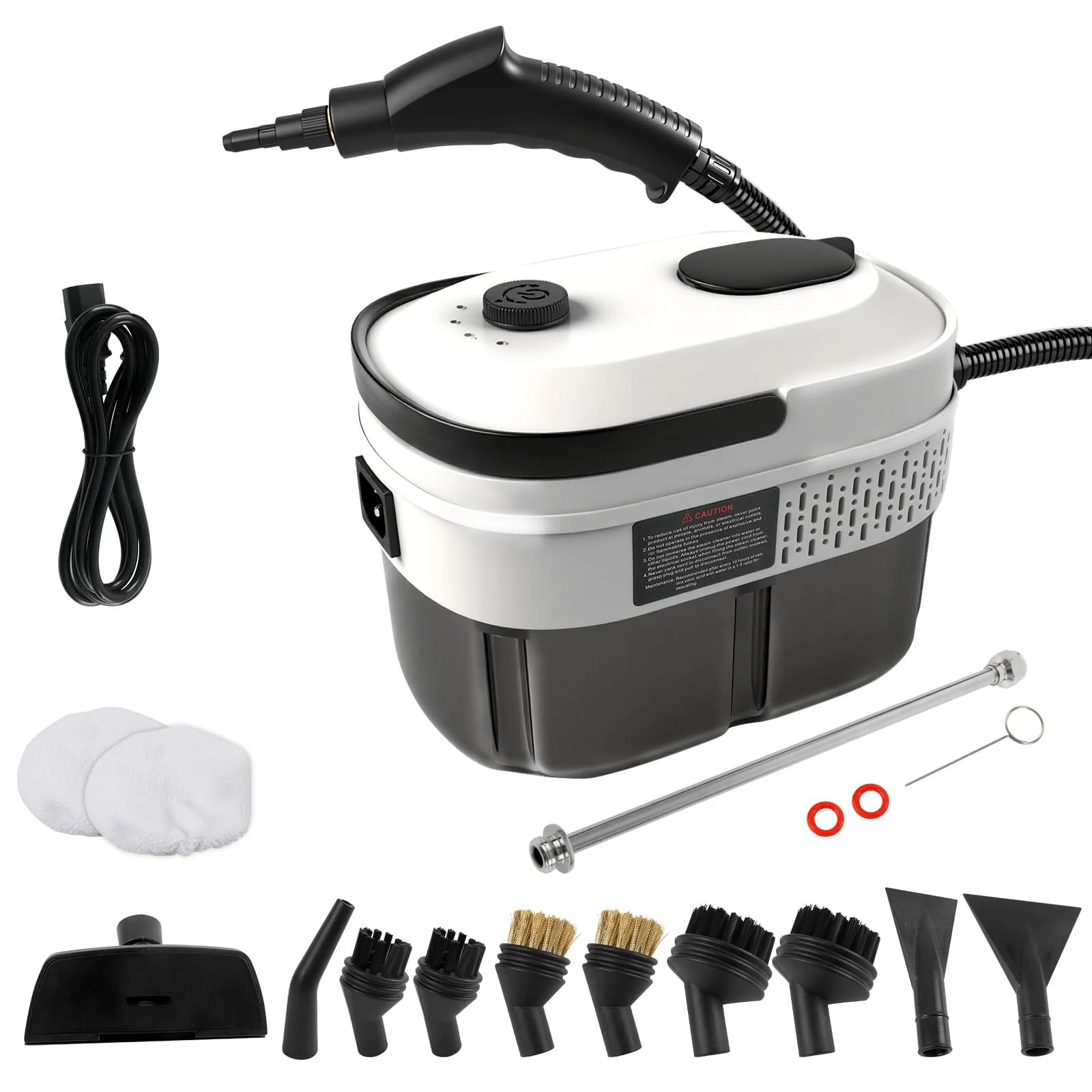 Пароочисник ручний 2500 Вт 1.6 л 3 рівні регулювання портативний, фото №1