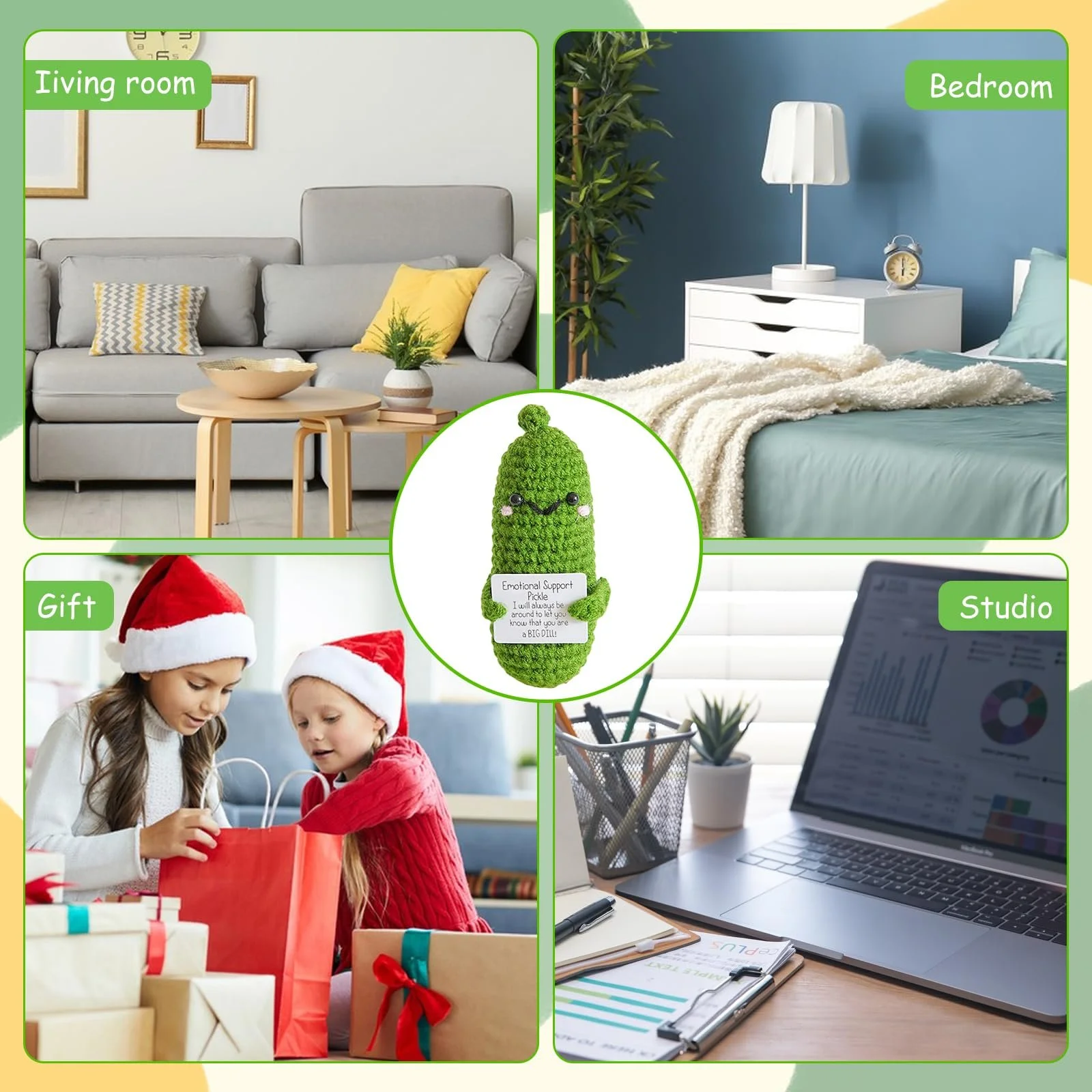 TECHEEL Вязаный Огурец Эмоциональная Поддержка Пикули Крафтовый Позитив, фото №7 TECHEEL Вязаный Огурец Эмоциональная Поддержка Пикули Крафтовый Позитив, фото №7