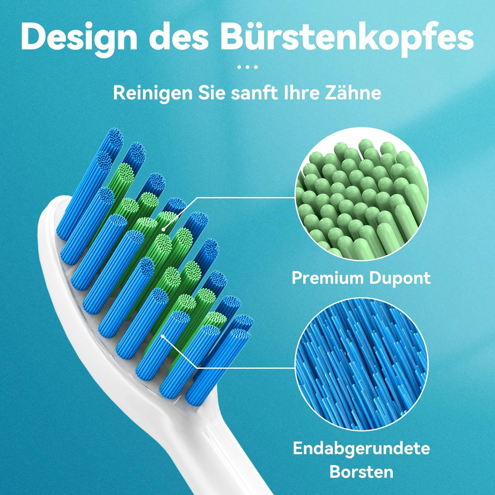 Электрическая звуковая зубная щетка Lächen RM-T8B Таймер 3 режима Белый, фото №5