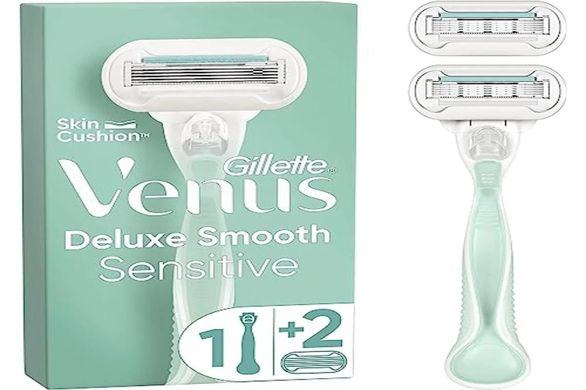 Бритва Gillette Venus Deluxe Smooth Sensitive 1 ручка и 2 сменных лезвия 5 лезвий, фото №1