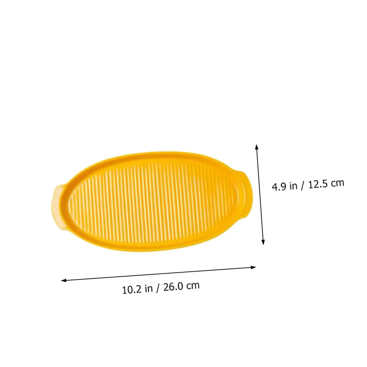 Форма для запікання Keramik овальна з ручками термостійка мала жовта, фото №8