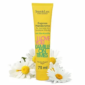 Крем для рук Jean & Len I Love You Kamilleon Times для нормальной и сухой кожи рук, увлажняет 24 часа, быстро впитывается, веганский уход за руками, без парабенов и силиконов, 75 мл - Фото 1