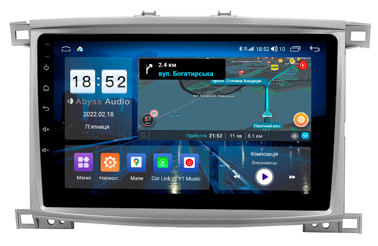 Штатна магнітола Abyss Audio QX-0141 для Toyota LANDCRUISER 100 VX-R 2005, фото №1