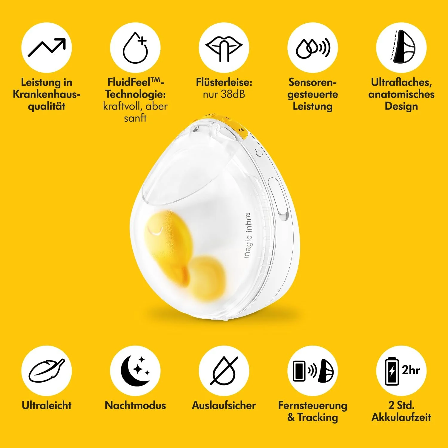 Молоковідсмоктувач подвійний Medela Magic InBra портативний з FluidFeel Technology, App Connectivity, Sensor Control, фото №4 Молоковідсмоктувач подвійний Medela Magic InBra портативний з FluidFeel Technology, App Connectivity, Sensor Control, фото №4