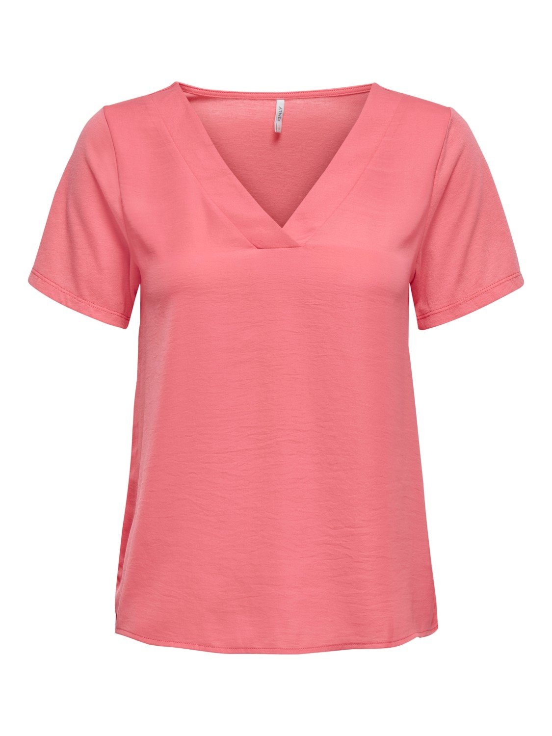 Футболка ONLAVA V-NECK MIX WOVEN TOP JRS 15224916 Tea Rose ONLY Розовий XS, фото №1