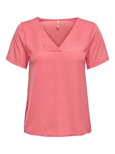 Футболка ONLAVA V-NECK MIX WOVEN TOP JRS 15224916 Tea Rose ONLY Розовий XS - Фото 1