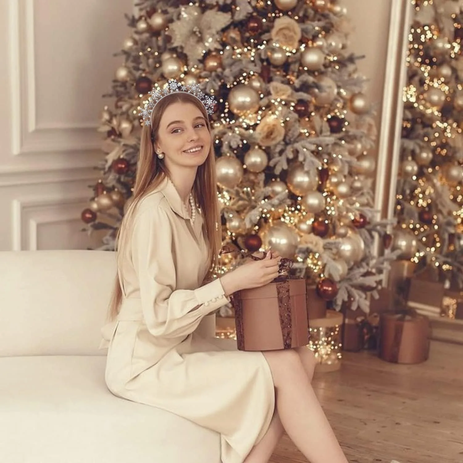 Обруч Рождественский Снежинка, фото №3