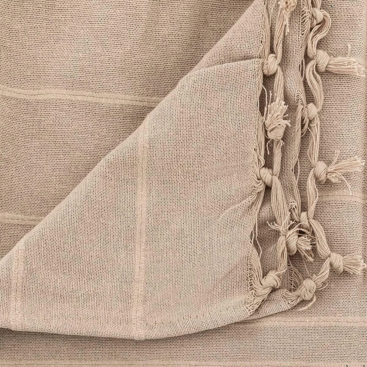 Покрывало Хлопок Atmosphera Лён 160 x 220 см Бежевый, фото №1