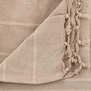 Покрывало Хлопок Atmosphera Лён 160 x 220 см Бежевый - Фото 1