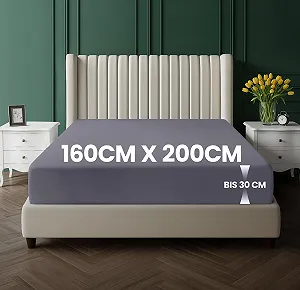 Простирадло на гумці Utopia Bedding Мікрофібра 160 x 200 см Сірий synthetic.ua - Фото 1