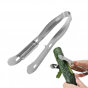 Овочечистка Двостороння нержавіюча сталь з ергономічною ручкою - Фото 1