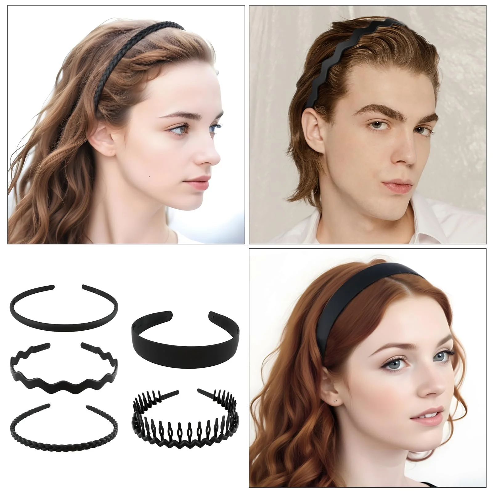 Обруч Sibba Набір з 5 Чорний, фото №5