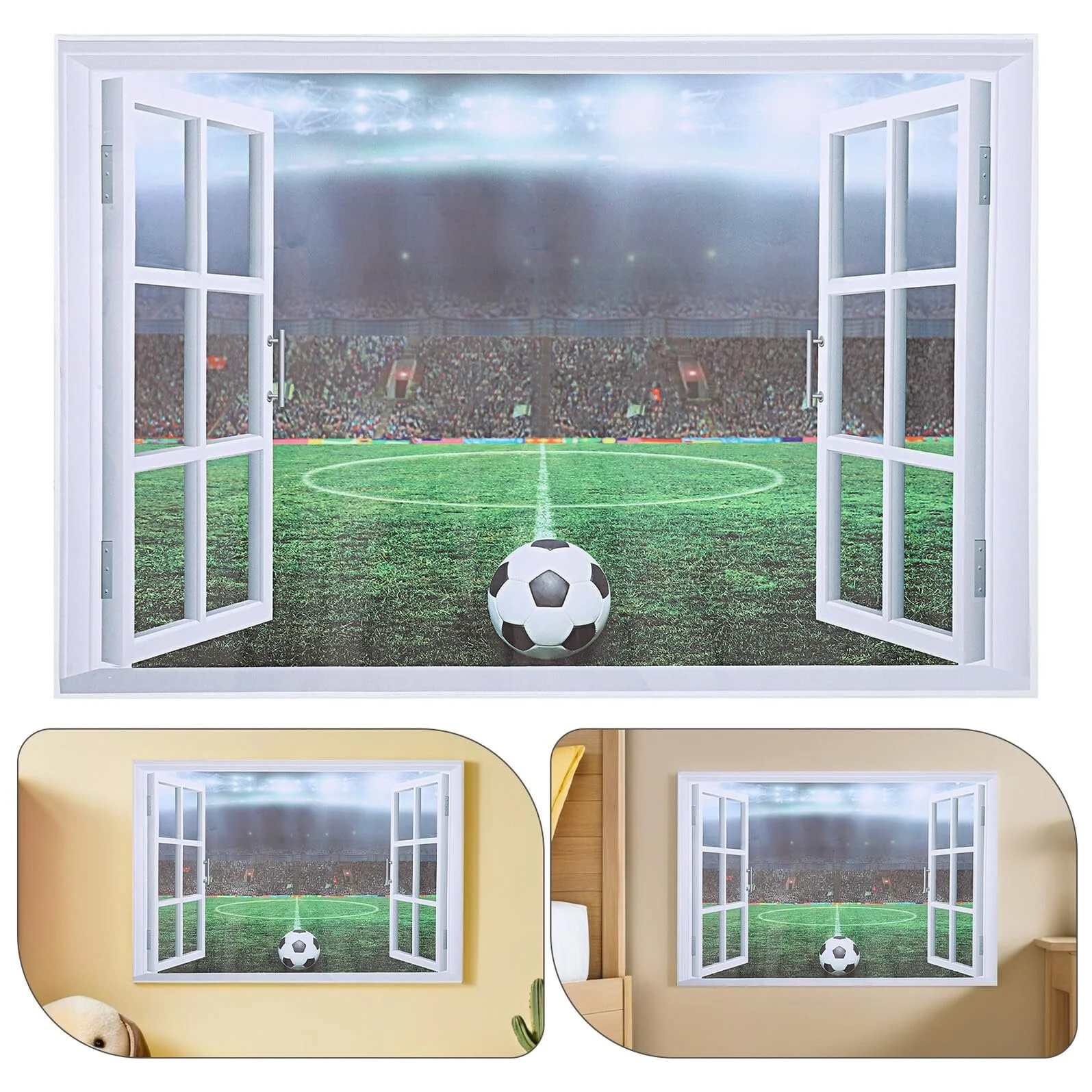 3D Наклейка на стіну Футбольний стадіон 38 x 58 см, фото №9 3D Наклейка на стіну Футбольний стадіон 38 x 58 см, фото №9