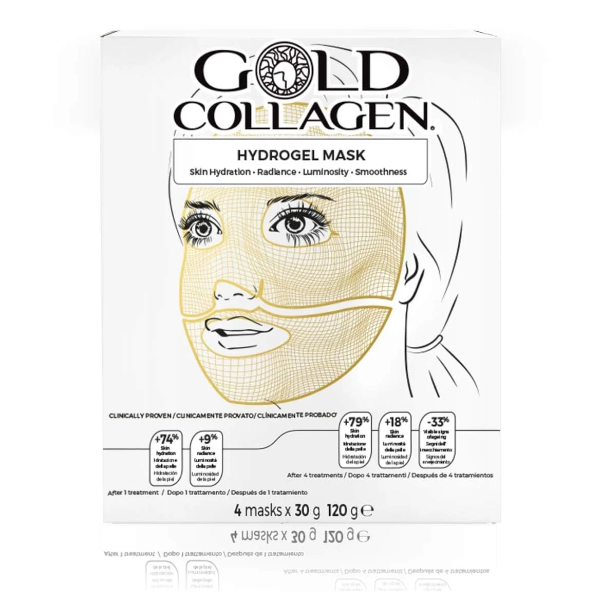 Маска Гідрогелева GOLD COLLAGEN, фото №1
