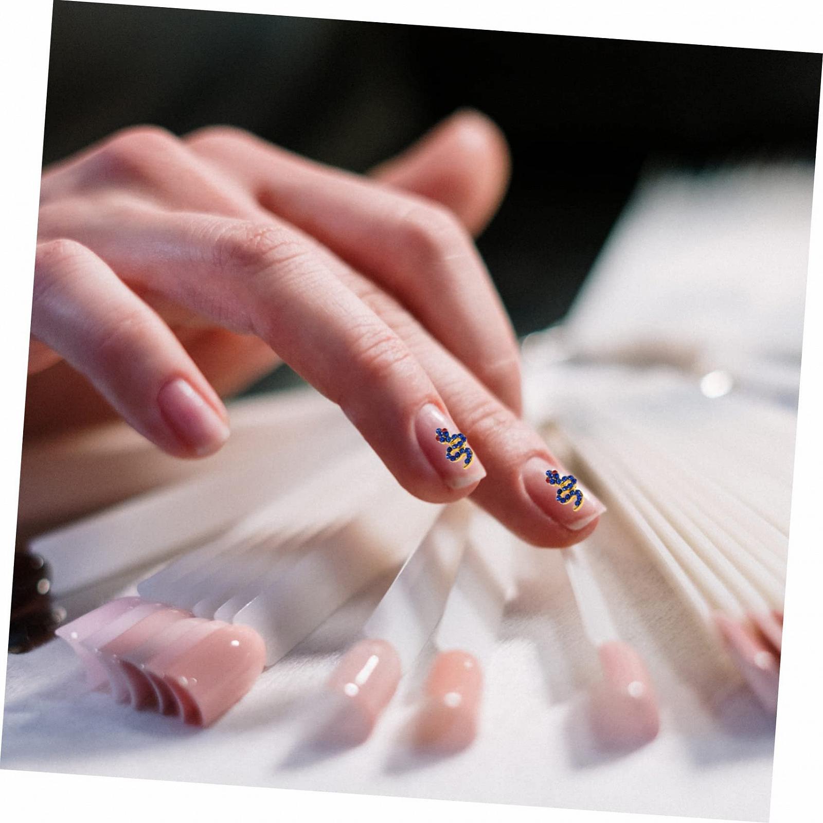 Украшения для ногтей Змея Стразы Металлические подвески для маникюра 12 шт., фото №9