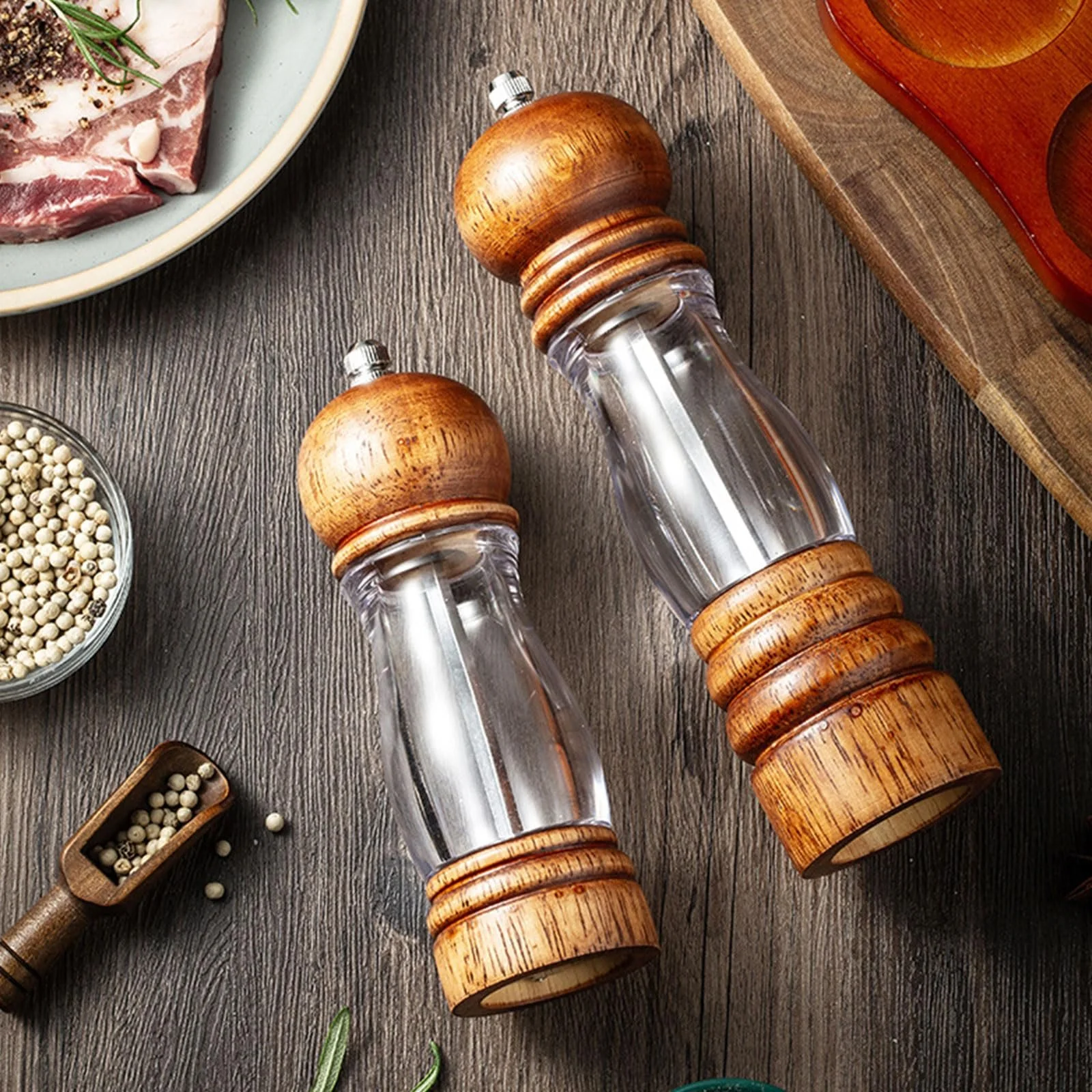 Млин для спецій регульованого помелу Дерев'яний для перцю, фото №6