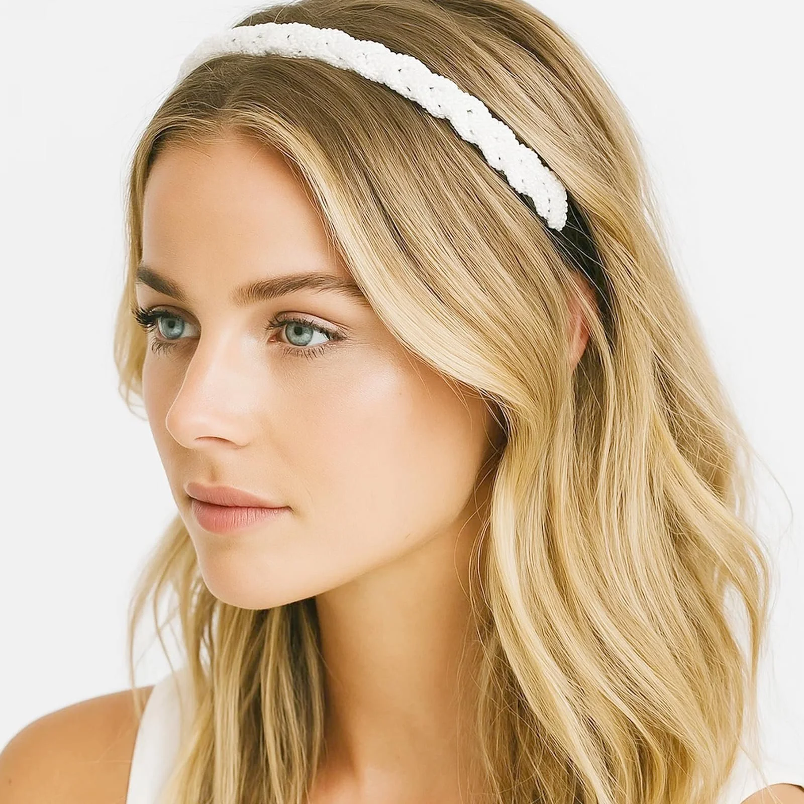 Набір плетених обручів на голову з перлинами, 4 шт., фото №5 Набір плетених обручів на голову з перлинами, 4 шт., фото №5