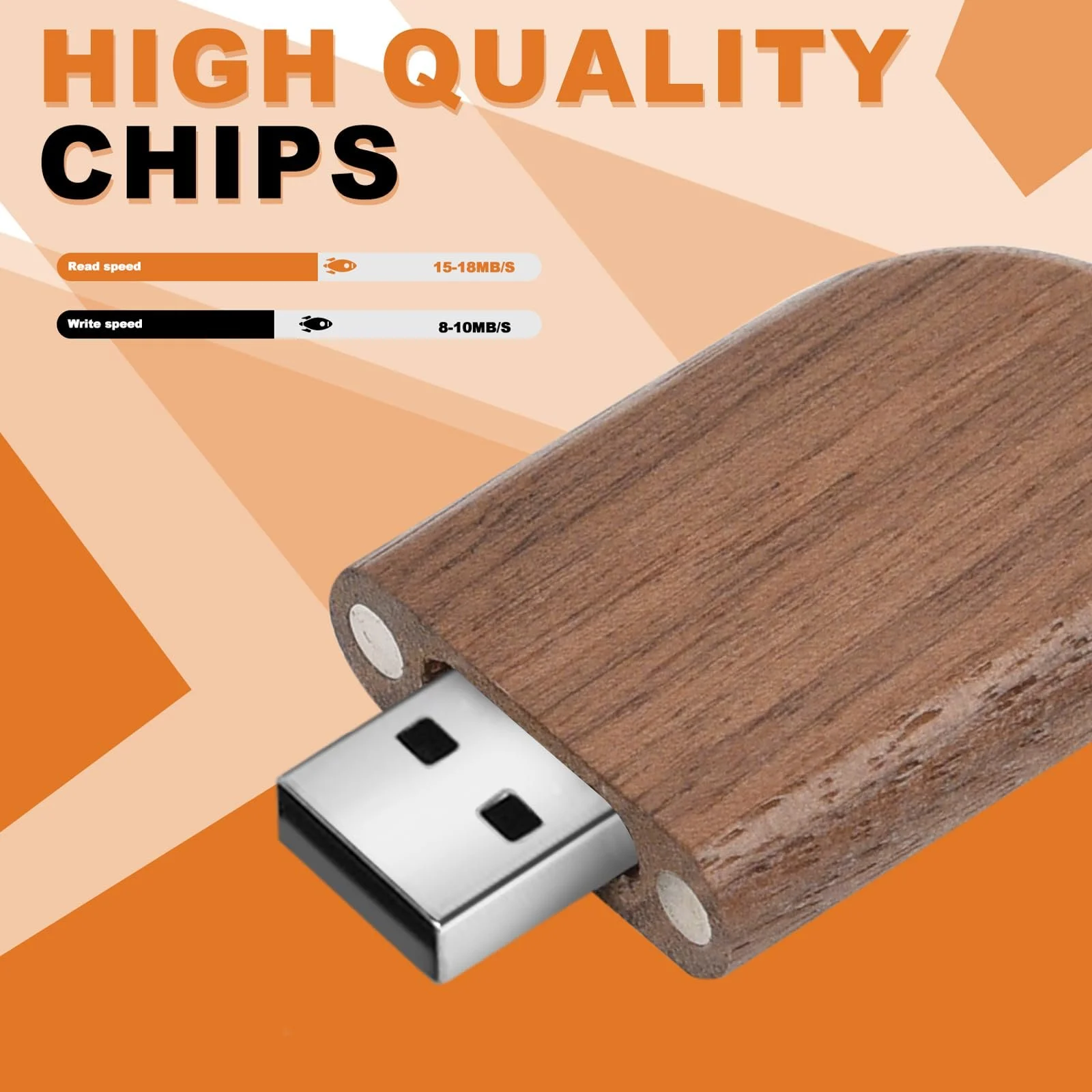 USB-флеш-накопичувач Wooden 64 GB USB 2.0 з дерев'яною коробкою, фото №3