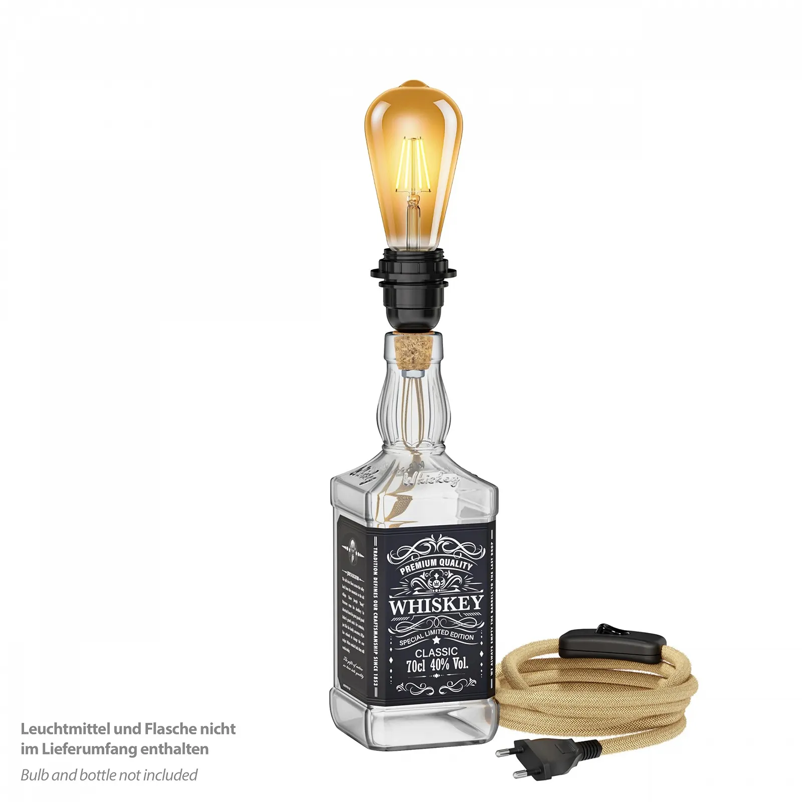 Настільна лампа ledscom.de Flako Cork E27 60 Вт Натуральний бежевий, фото №2