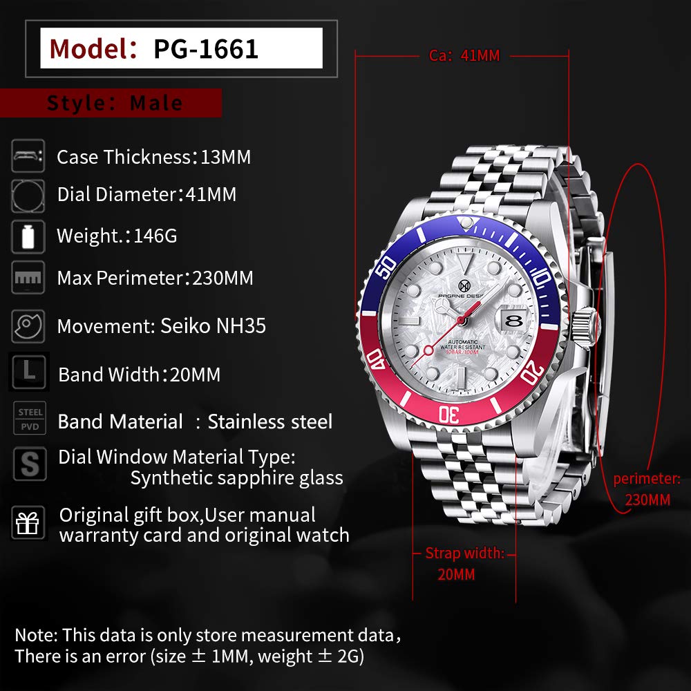 Годинник PAGRNE DESIGN Чоловічий Автоматичний Механічний Елегантний Діловий з Японським Механізмом NH35 41 мм З Нержавіючої Сталі Сапфірове Скло Водонепроникність 100 м, фото №5 Годинник PAGRNE DESIGN Чоловічий Автоматичний Механічний Елегантний Діловий з Японським Механізмом NH35 41 мм З Нержавіючої Сталі Сапфірове Скло Водонепроникність 100 м, фото №5