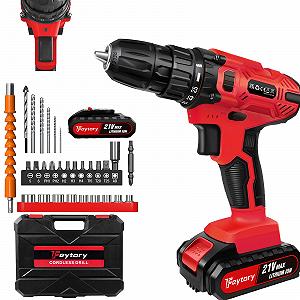 Купить Шуруповерт с батареей и зарядным устройством 21 В набор красный - Фото 1 Шуруповерт с батареей и зарядным устройством 21 В набор красный - Фото 1