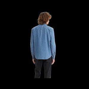 Чоловіча сорочка LEVIS CLASSIC WESTERN SHIRT Crater Indigo - XS synthetic.ua - Фото 1