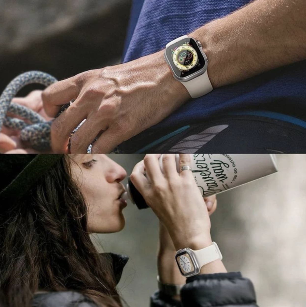 Чехол с защитным стеклом для Apple Watch 41 мм в стиле Ultra Прозрачный, фото №3 Чехол с защитным стеклом для Apple Watch 41 мм в стиле Ultra Прозрачный, фото №3