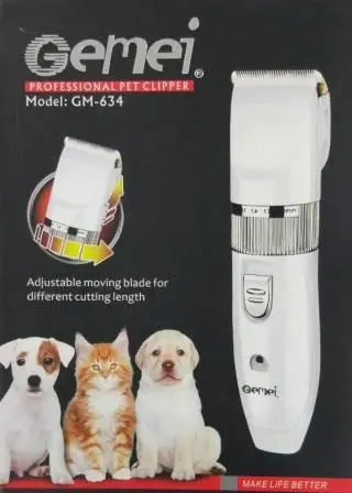Аккумуляторная машинка для грумминга стрижки волос шерсти животных GEMEI PRO GM-634 насадки белая (MD-12408), фото №3 Аккумуляторная машинка для грумминга стрижки волос шерсти животных GEMEI PRO GM-634 насадки белая (MD-12408), фото №3