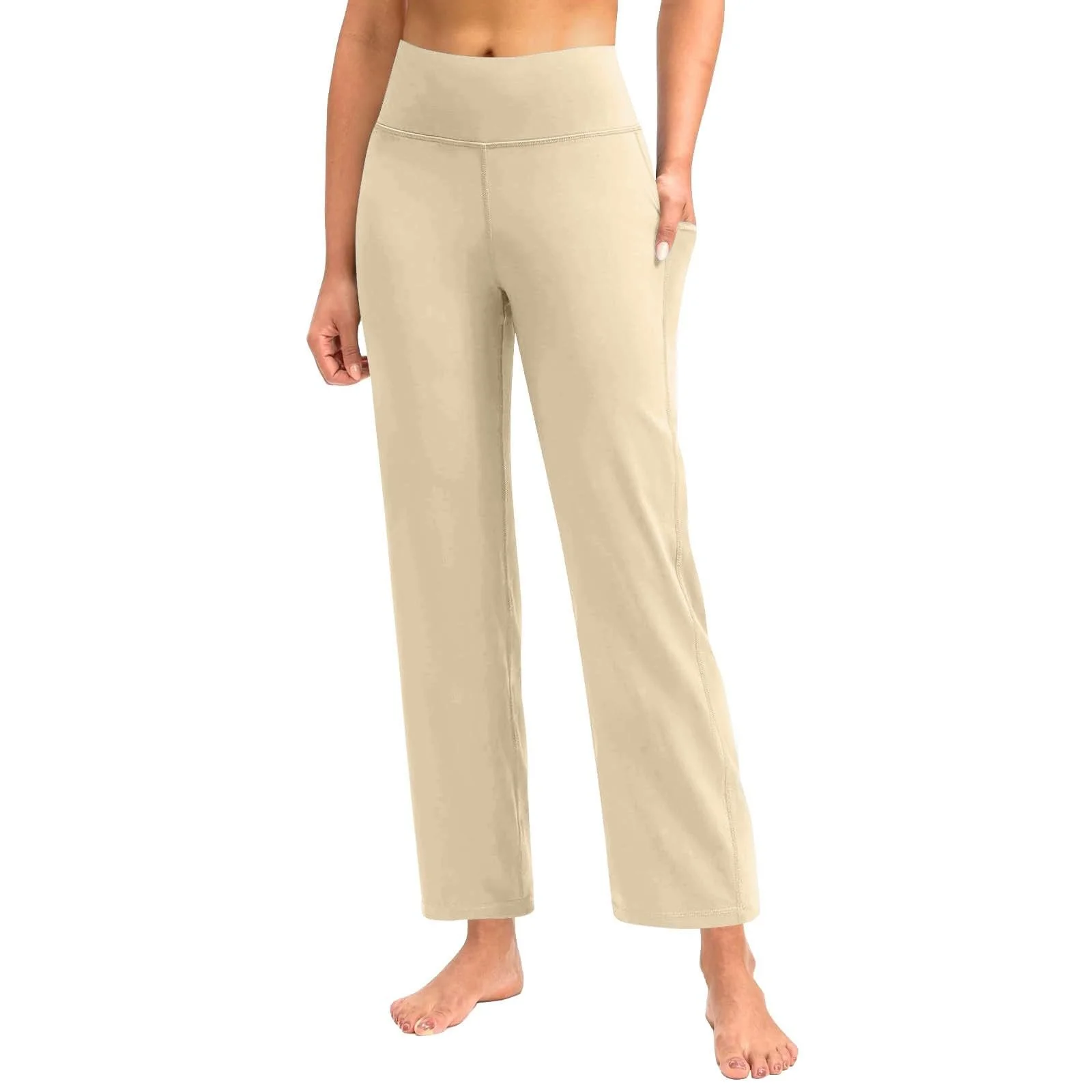 Капри с широкими штанинами для женщин, с высокой талией, однотонные, фото №2 Капри с широкими штанинами для женщин, с высокой талией, однотонные, фото №2