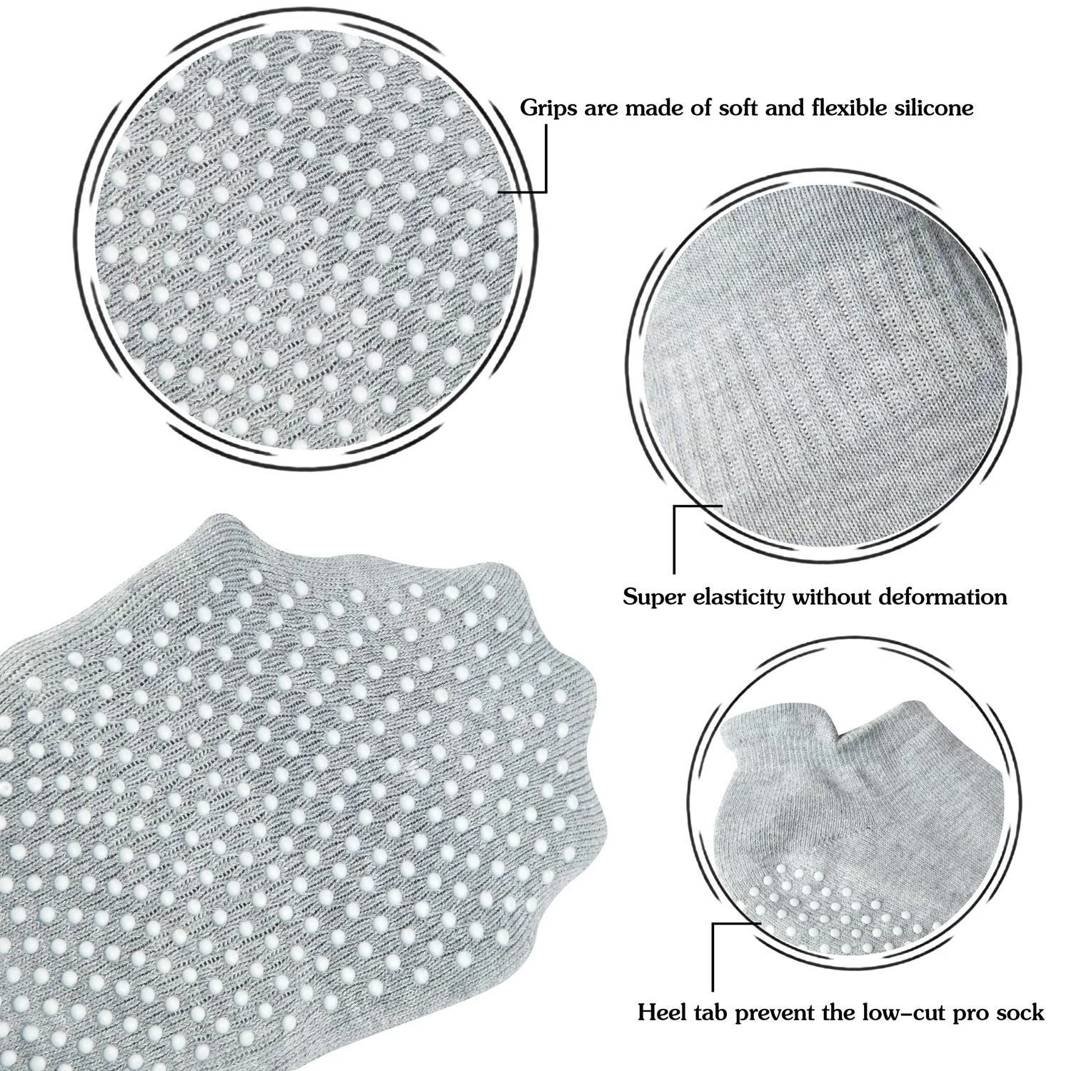 Шкарпетки з нековзною підошвою Унісекс, 3 пари, фото №7