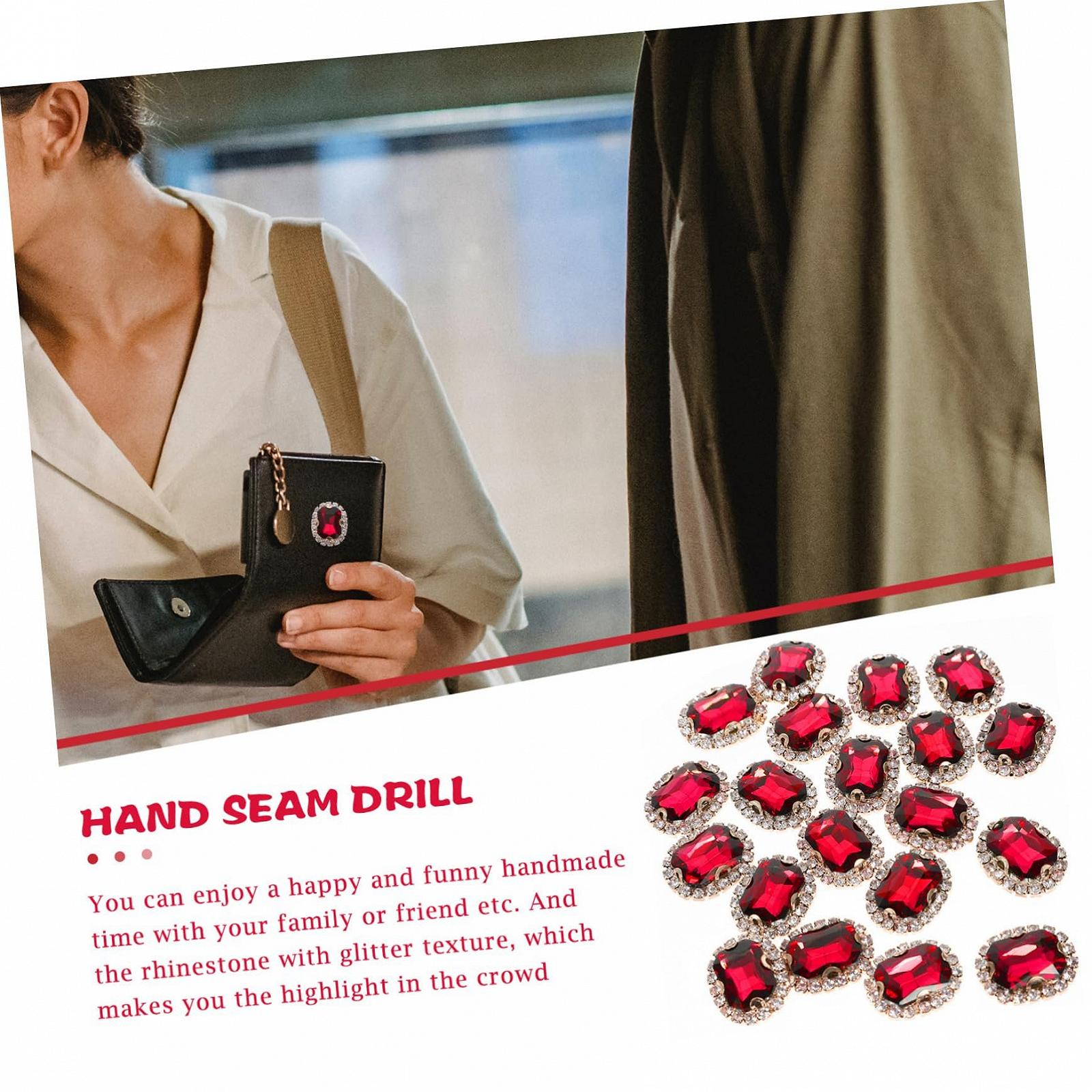 Стразы пришивные ручной работы, 20 шт, маленькие блестящие украшения для одежды и аксессуаров для рукоделия и персонализации, фото №2