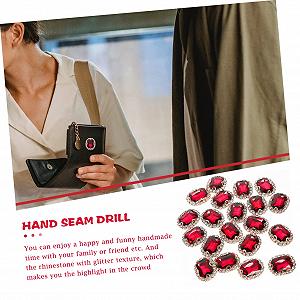 Стразы пришивные ручной работы, 20 шт, маленькие блестящие украшения для одежды и аксессуаров для рукоделия и персонализации synthetic.ua - Фото 1