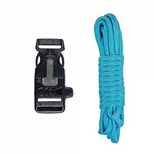 Браслет виживання Paracord з кресалом/свистком, бірюзовий, 50.8 см - Фото 1