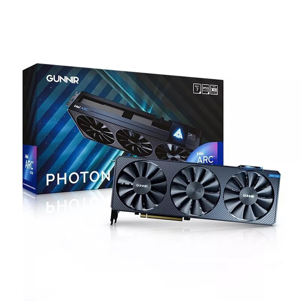 Графическая карта WEELIAO Gunnir Intel Arc A770 Photon 16GB OC GDDR6 2400MHz Три вентилятора Черный, фото №1