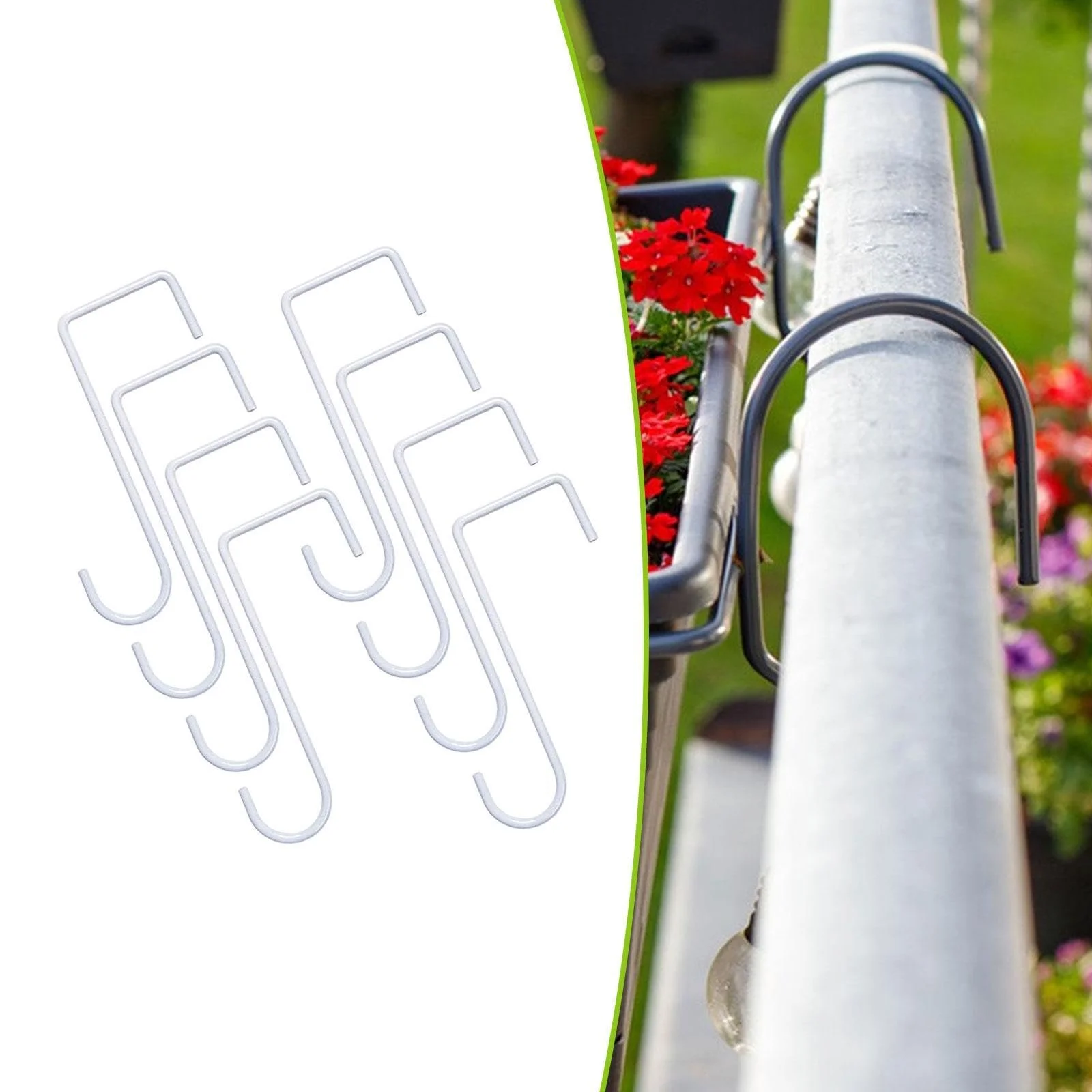 Гачки для підвішування рослин Набір з 8 шт. залізні Білий 15 см, фото №6 Гачки для підвішування рослин Набір з 8 шт. залізні Білий 15 см, фото №6