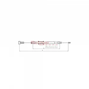 Трос стояночного тормоза METZGER 10.4744 для CITROËN FIAT задний левый - Фото 1