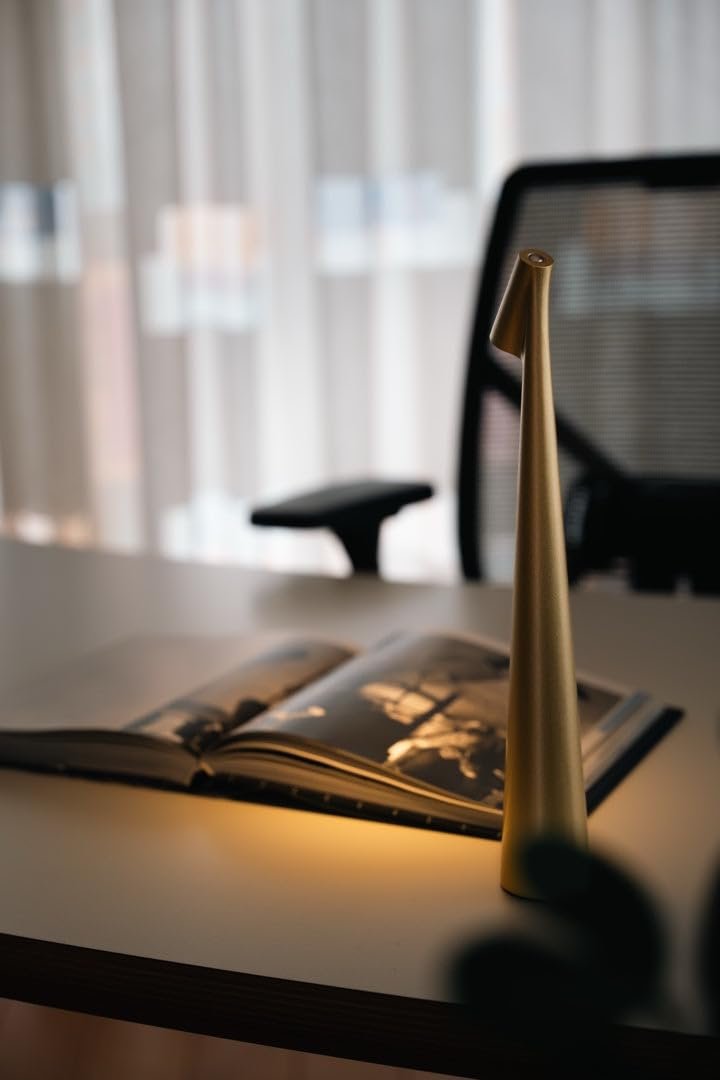 Настільна лампа LUXUS Touch Deluxe Madelief сіра, H35 x Ø5, LED, акумуляторна, бездротова, з регулюванням яскравості, для внутрішнього та зовнішнього використання, фото №6