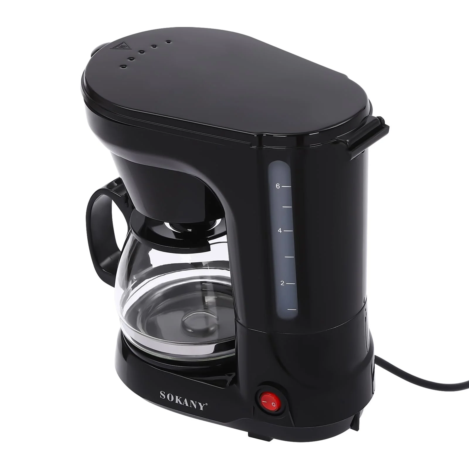 Кофеварка капельная 750 мл со стеклянным кувшином и функцией подогрева Black, фото №6