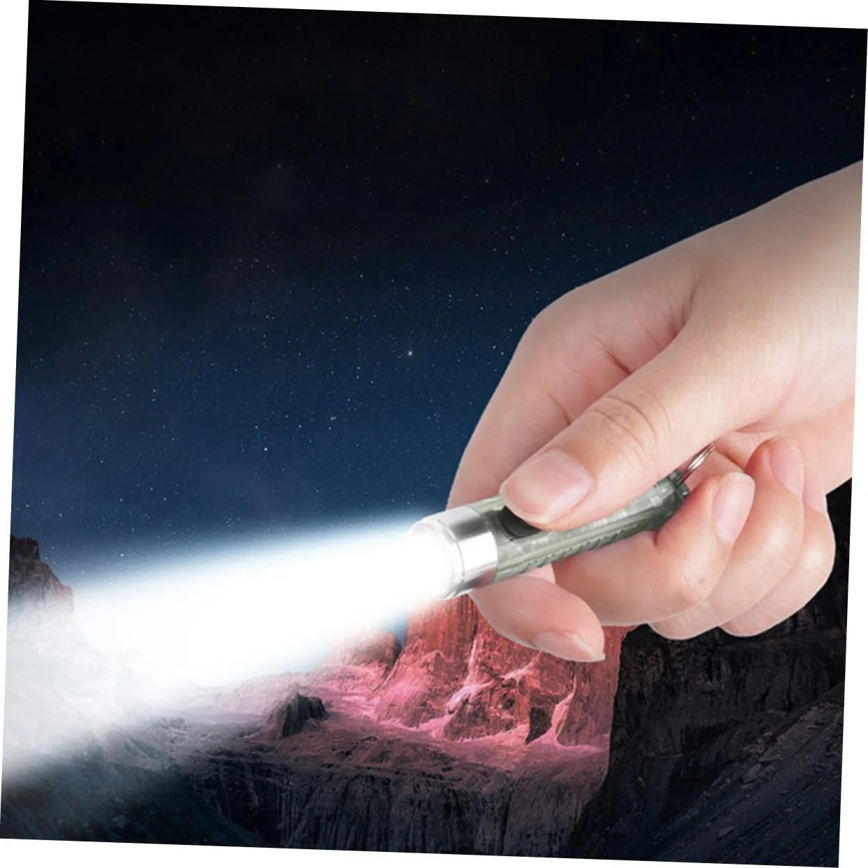 Ліхтарик TEHAUX Mini Led Брелок для ключів для кемпінгу, для активного відпочинку, для пішого туризму PC Нержавіюча сталь Легкий, фото №3