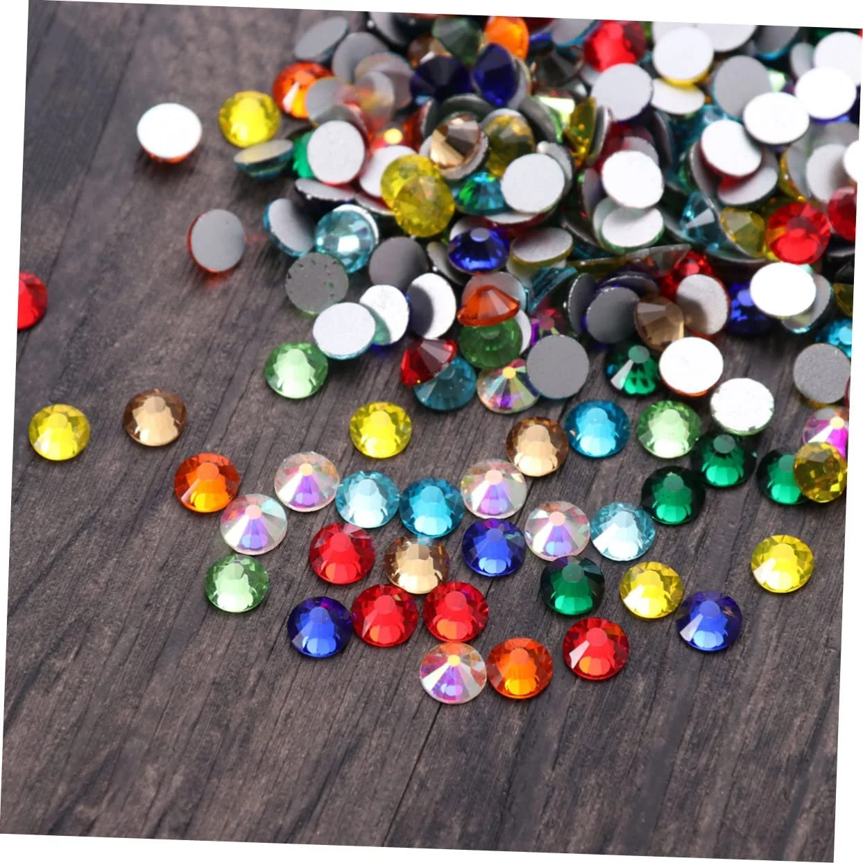 Перлини Скляні Штучні з Плоскою Зворотною Стороною Різнокольорові 864 шт., фото №2