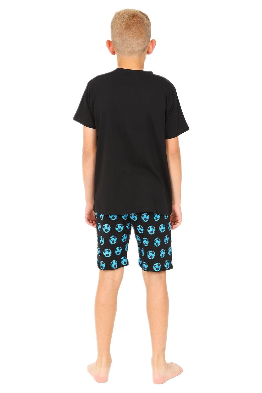 Комплект пижамы The PyjamaFactory Хлопок Eat Sleep Football Repeat для мальчиков, с шортами, унисекс, фото №3