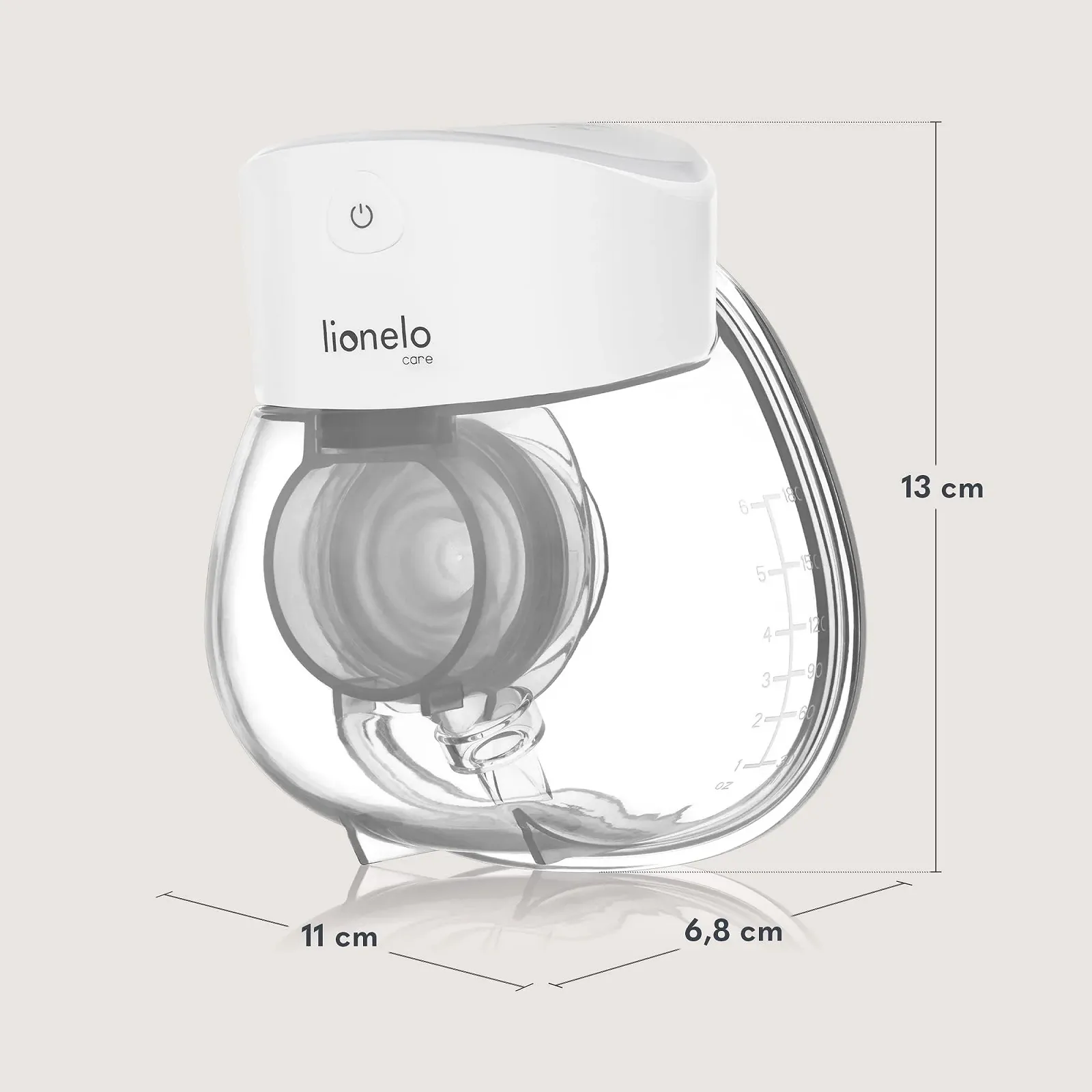 Электрический молокоотсос LIONELO Fidi Free Lumi Hands-Free 2 режима 9 уровней дисплей 6 воронок, фото №9